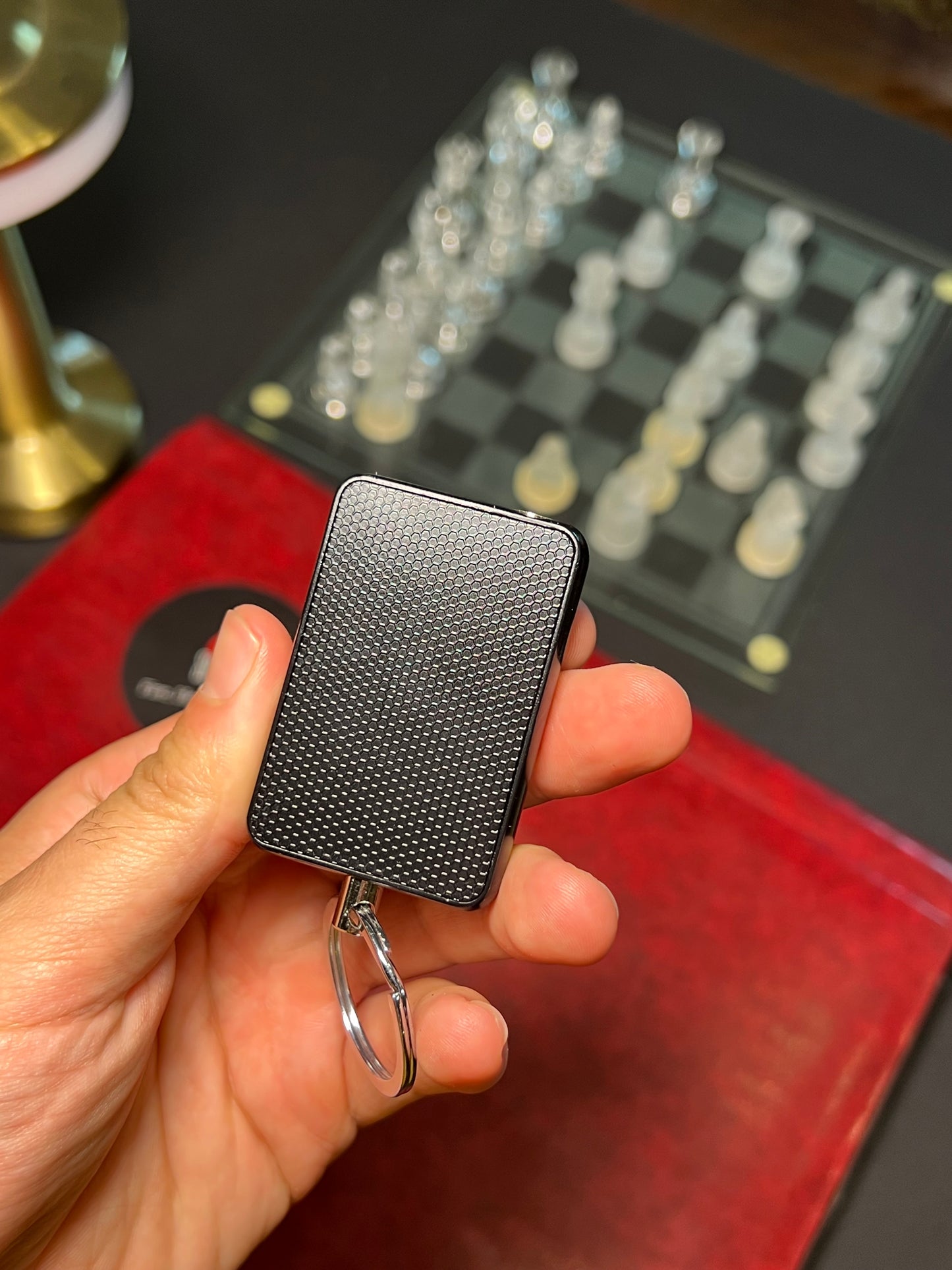 Carbon fiber keychain