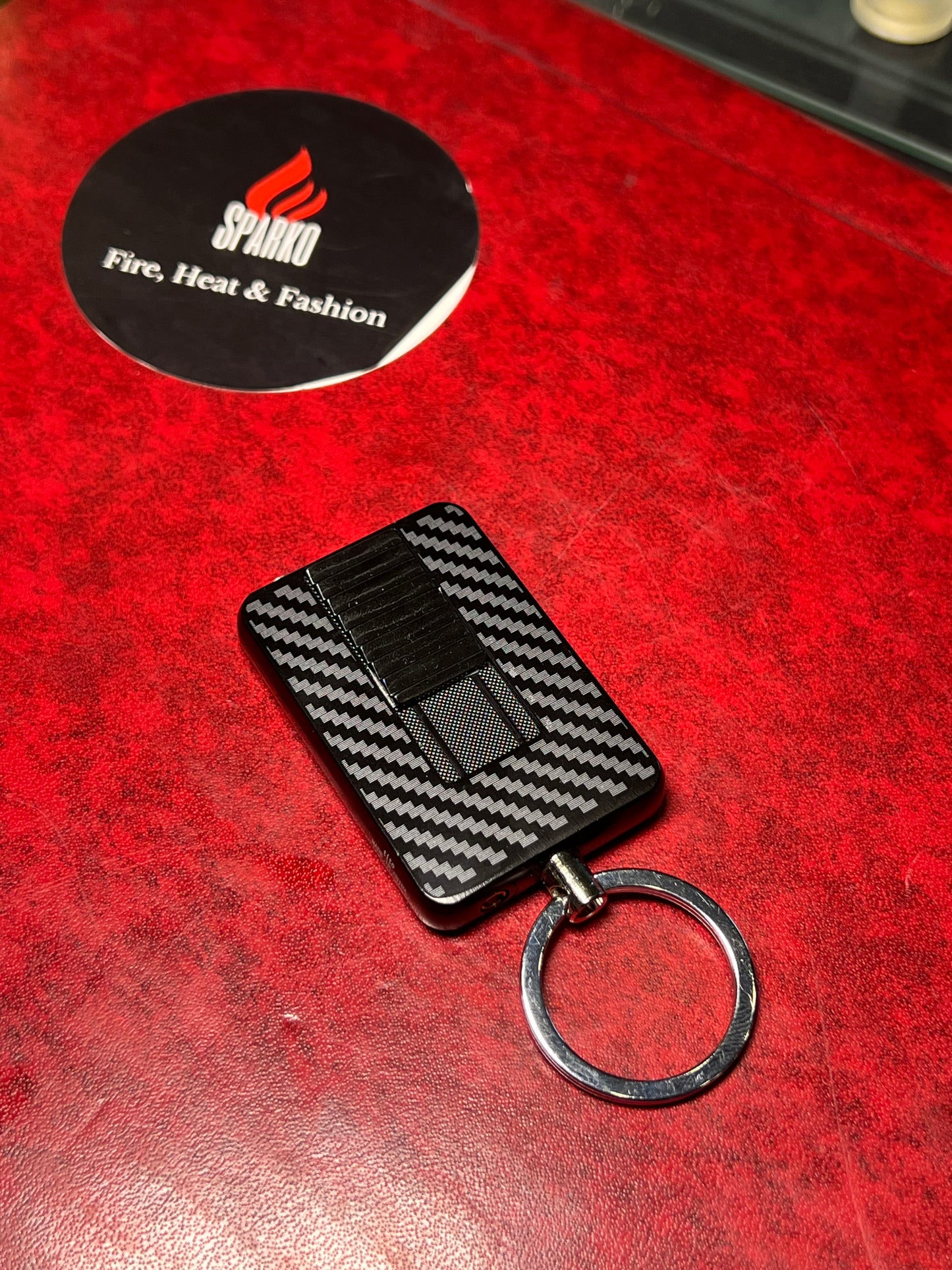 Carbon fiber keychain