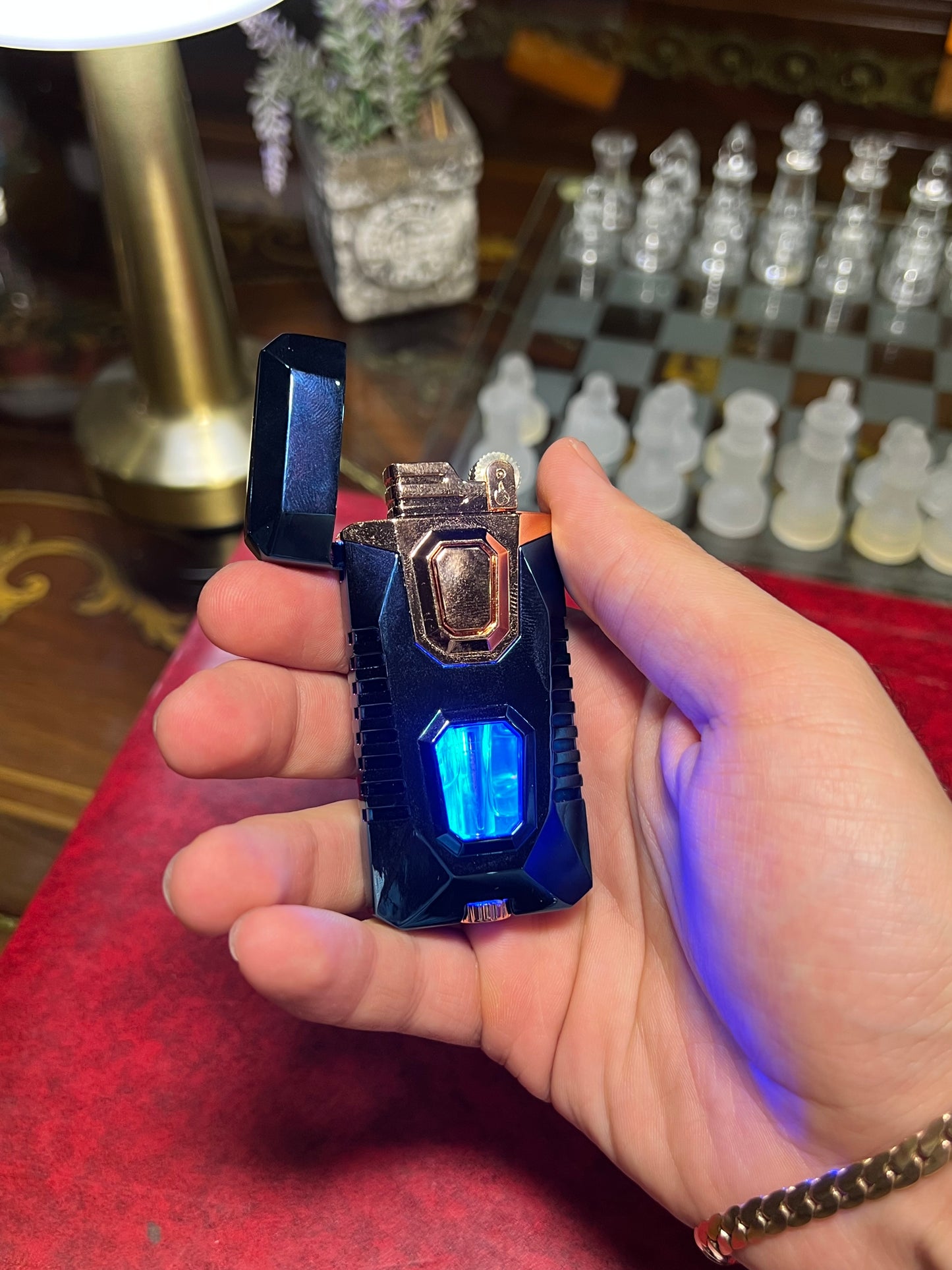 Blue led dual flame