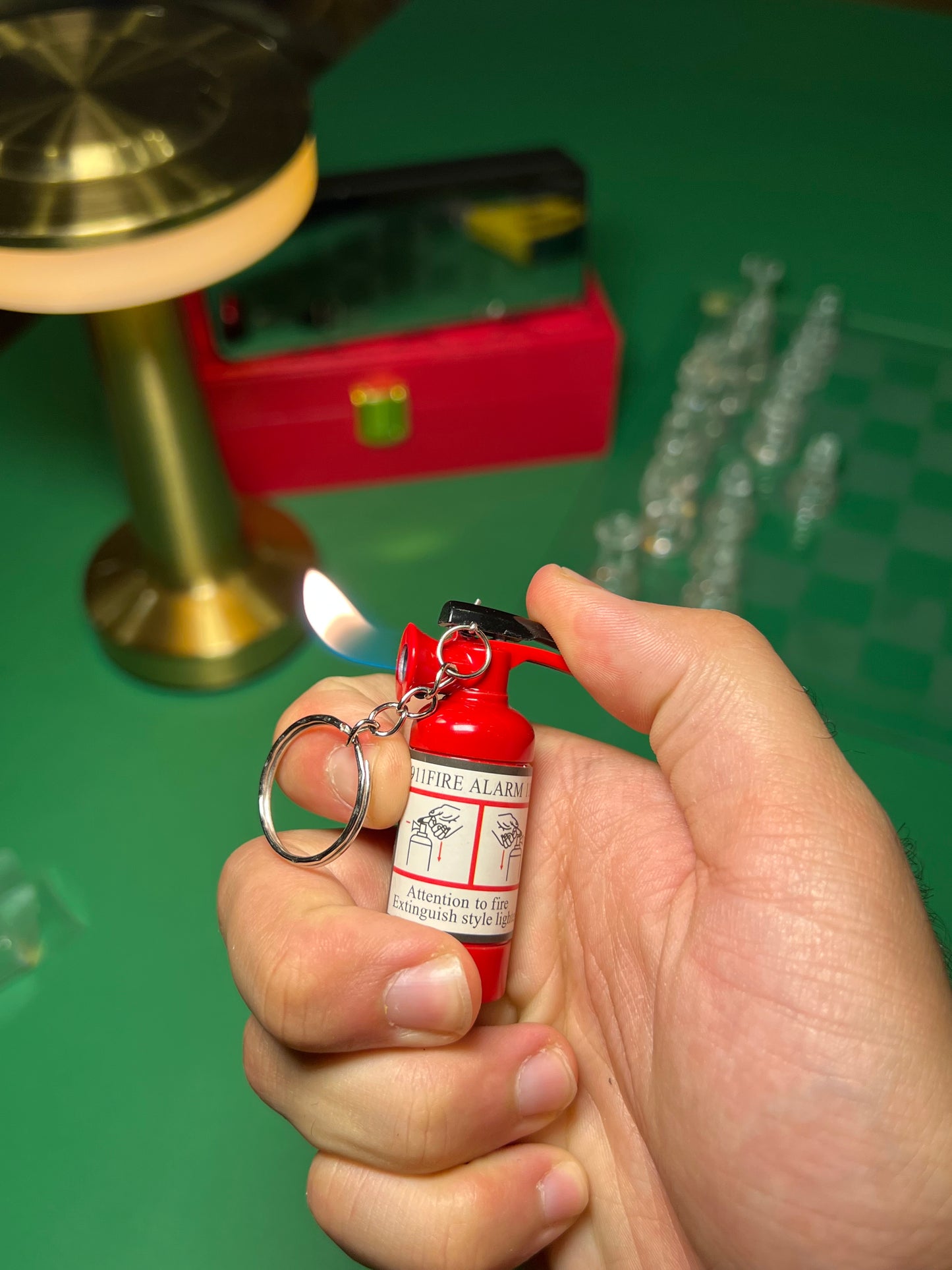 Fire alarm keychain