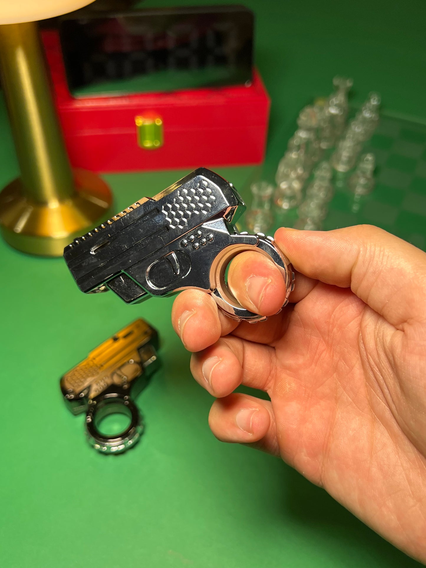 Spinner gun lighter