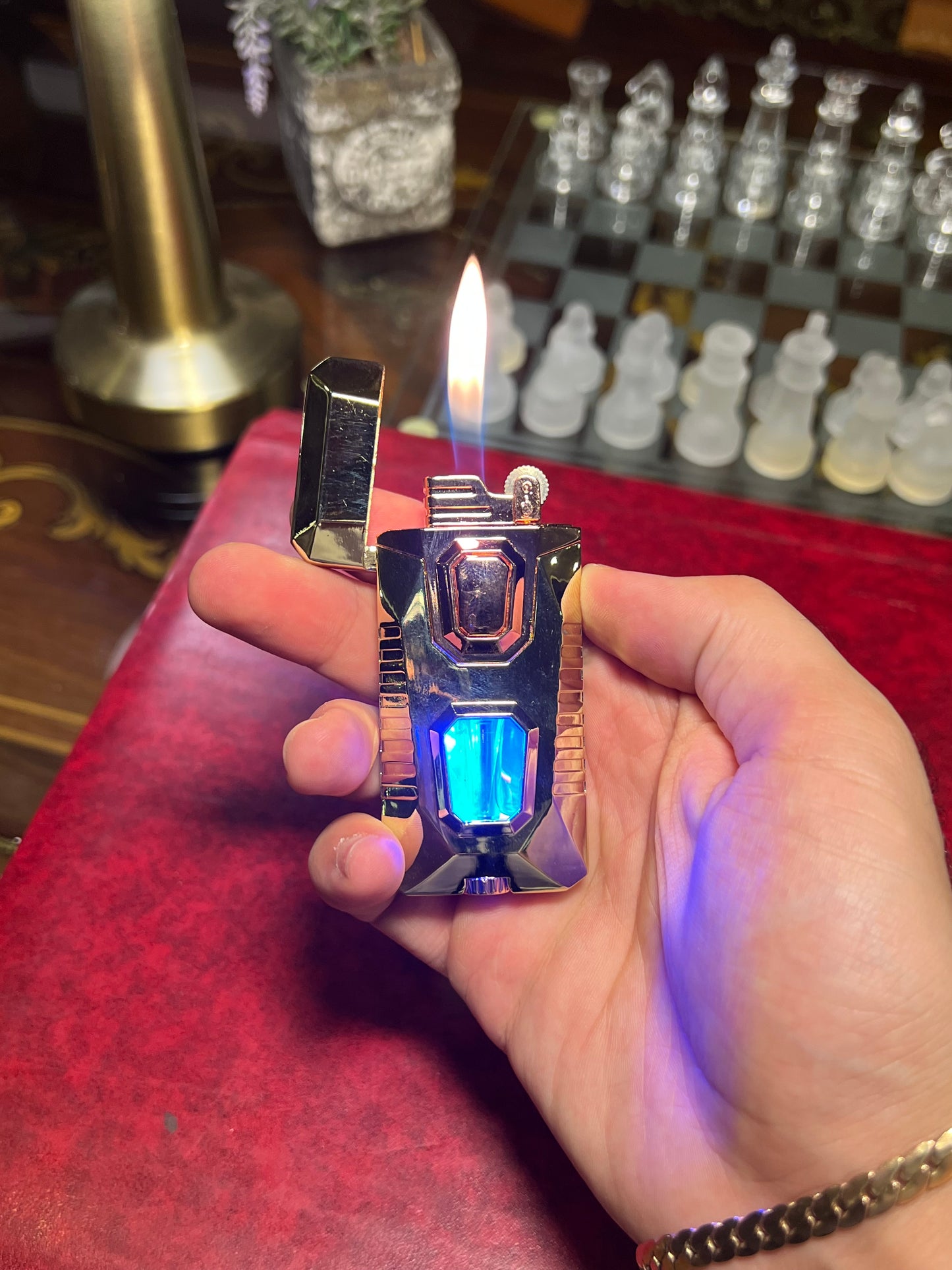 Blue led dual flame