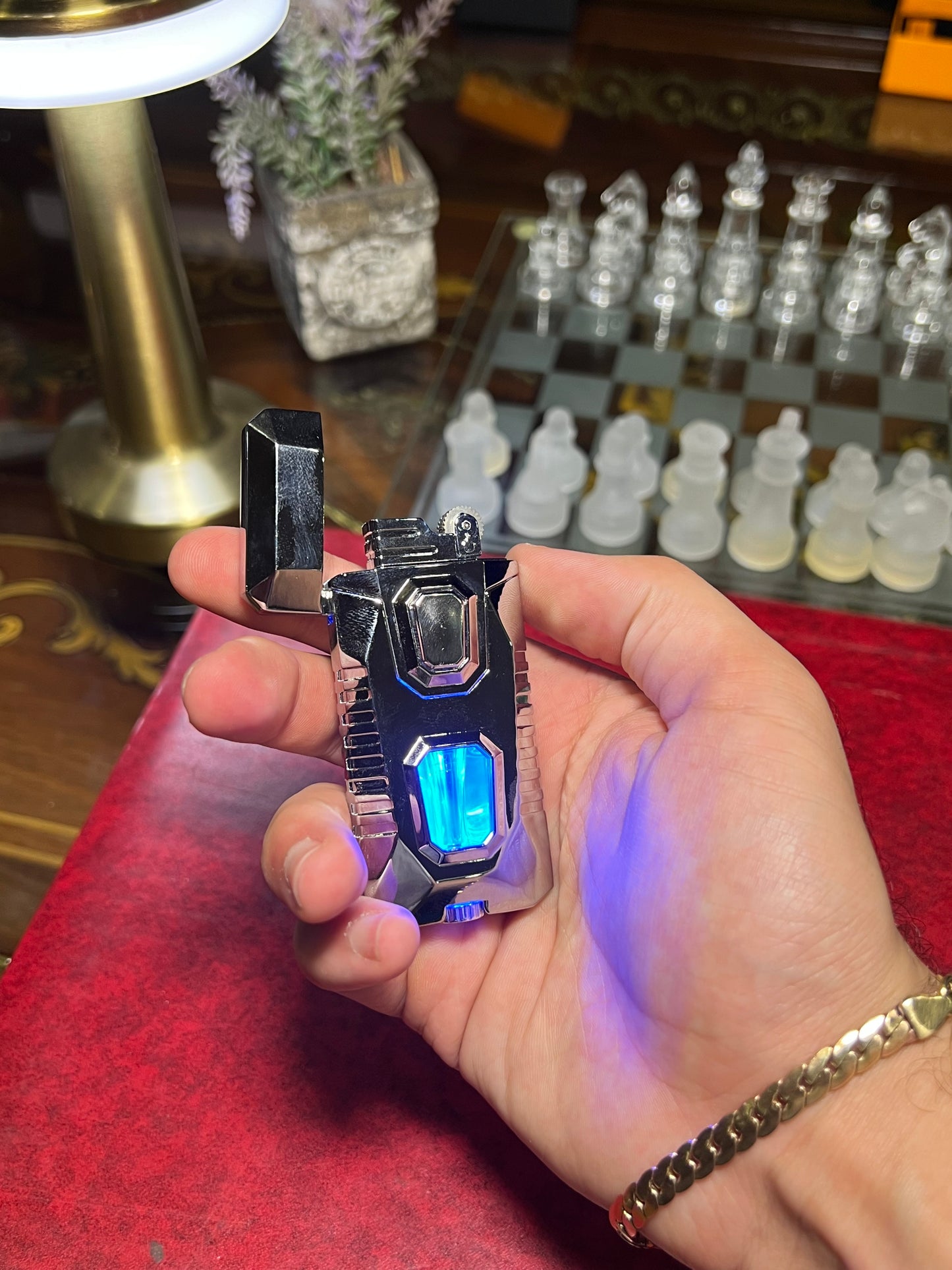 Blue led dual flame