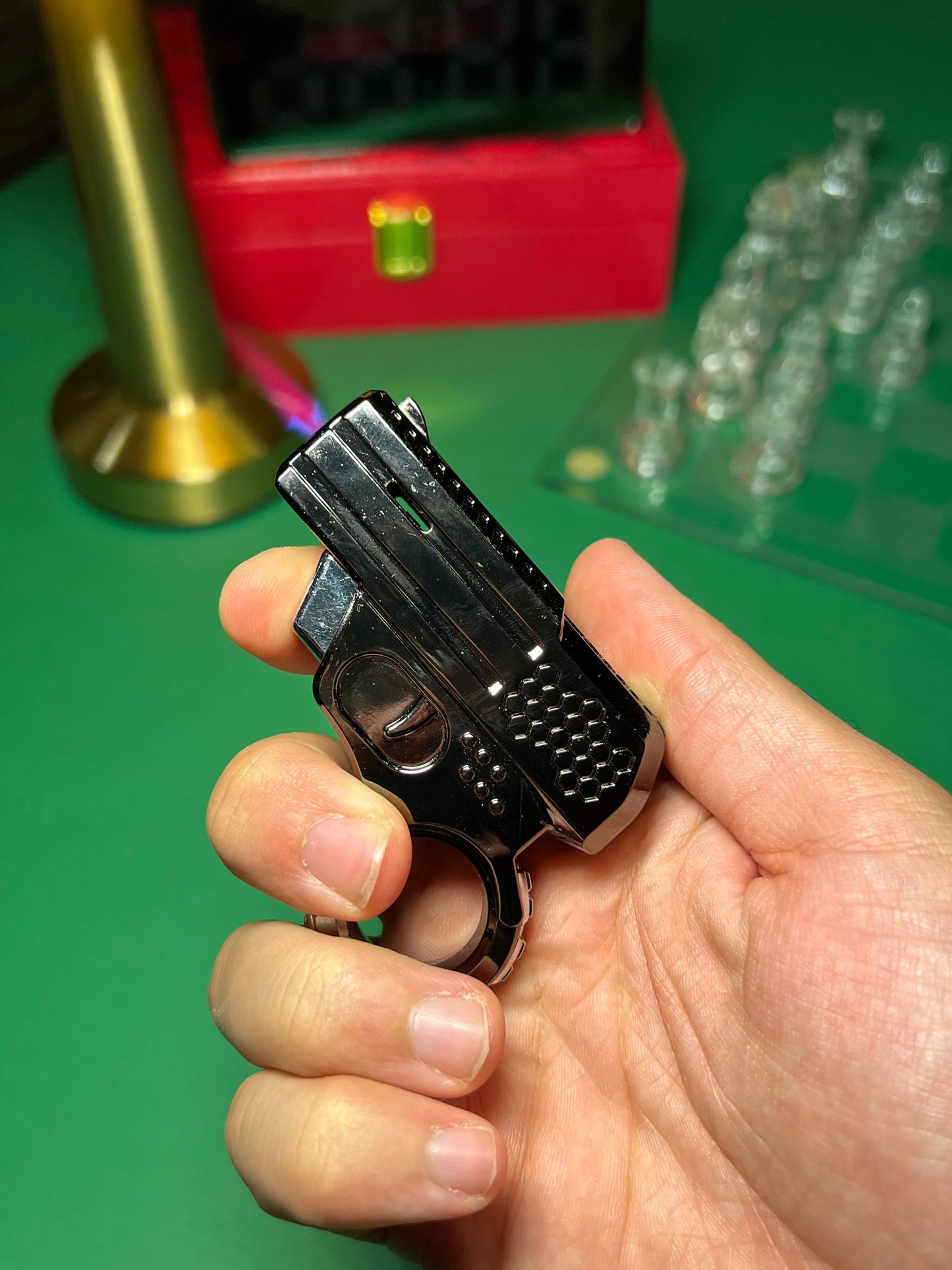 Spinner gun lighter