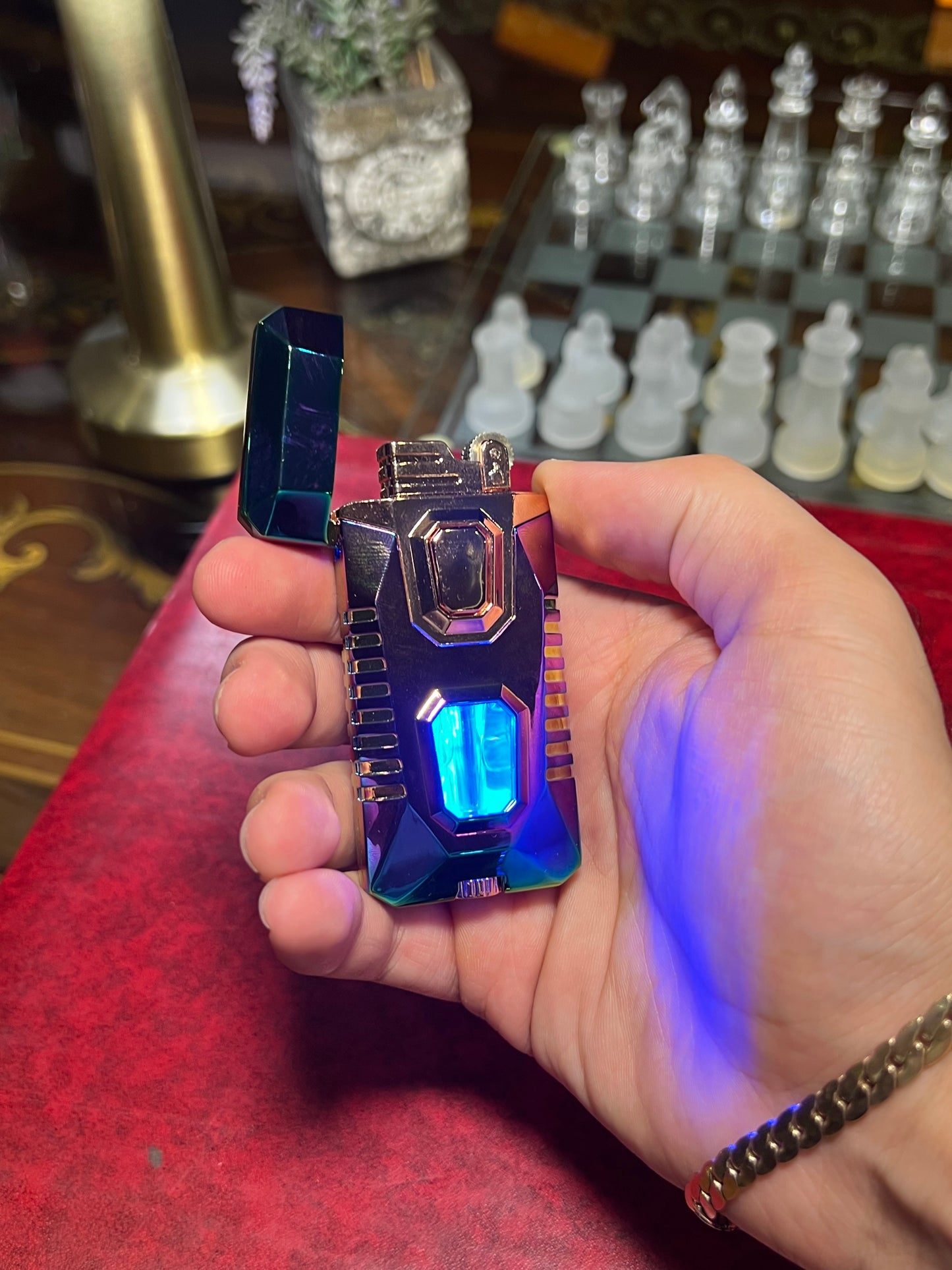 Blue led dual flame