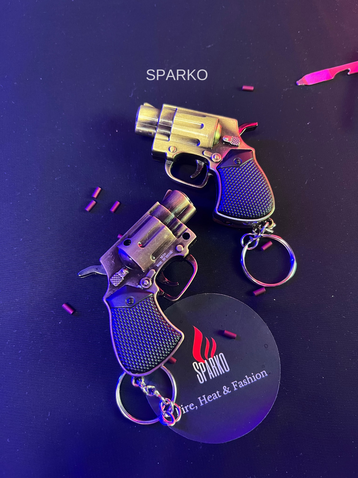 Key chain small gun lighter