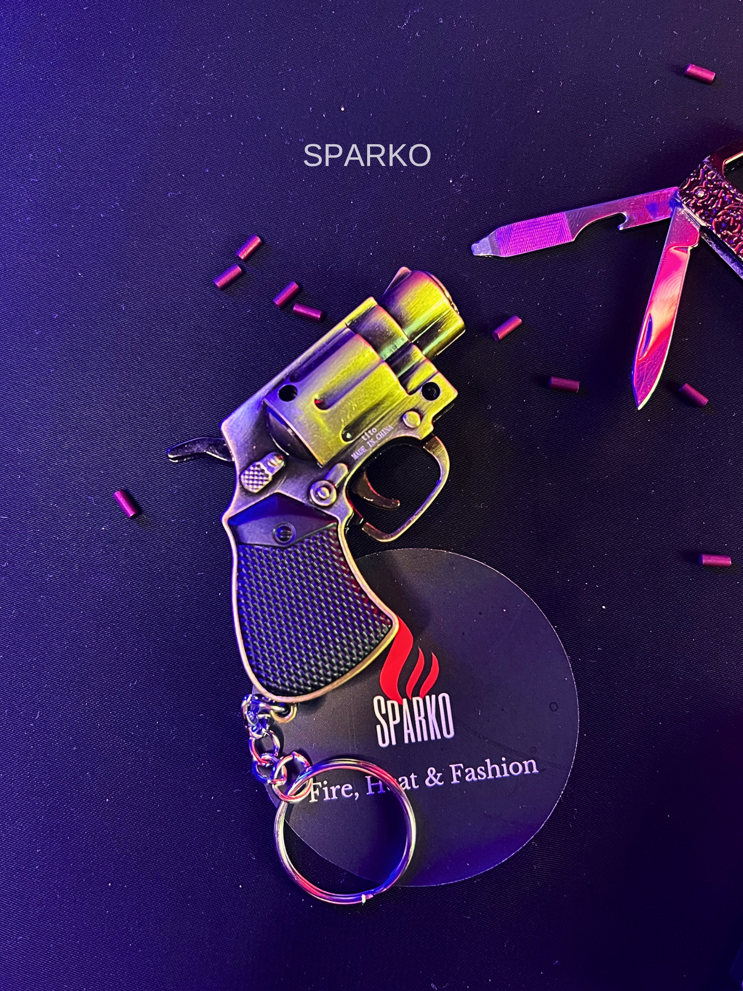 Key chain small gun lighter