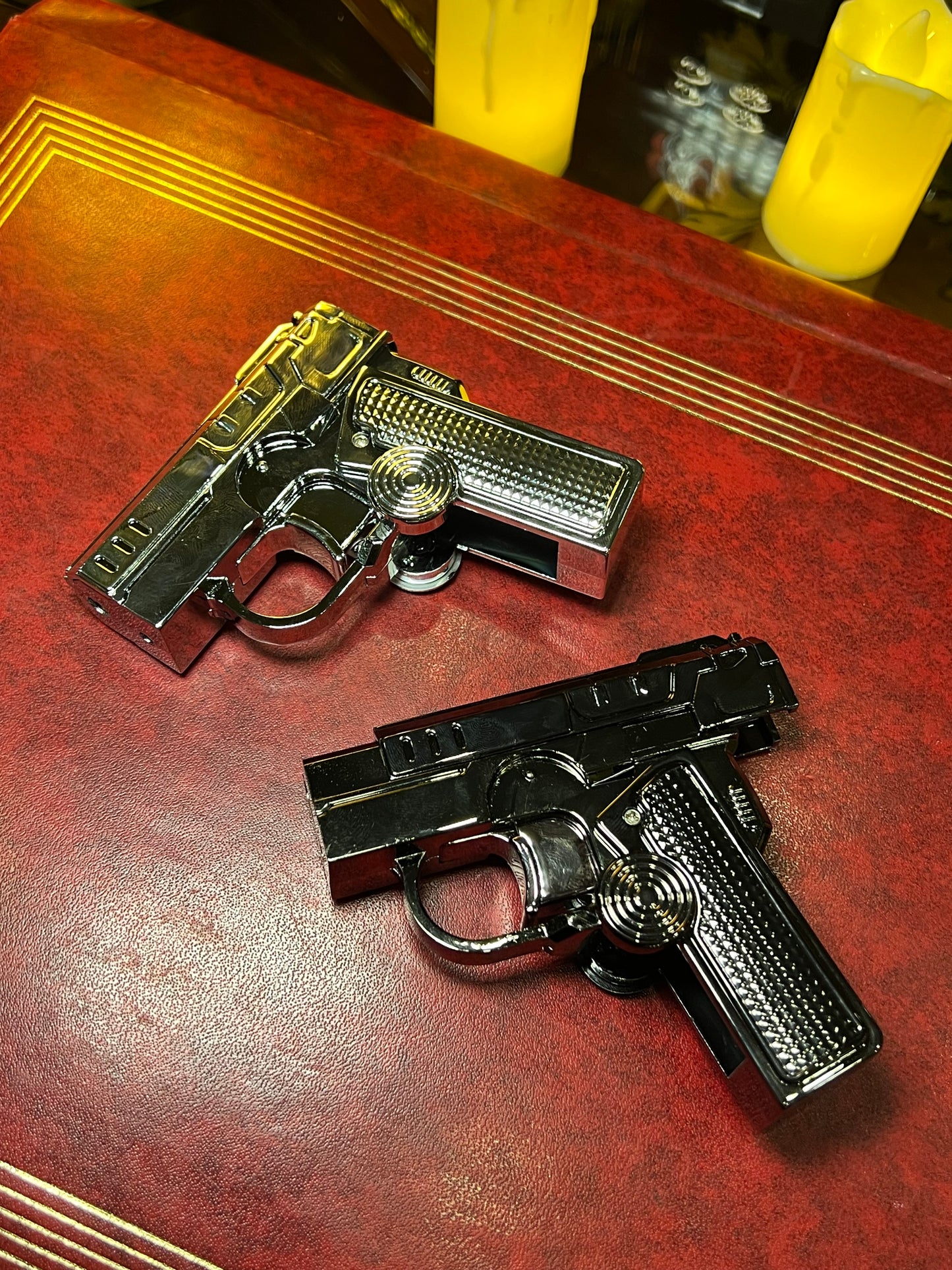 Gun spinning lighter