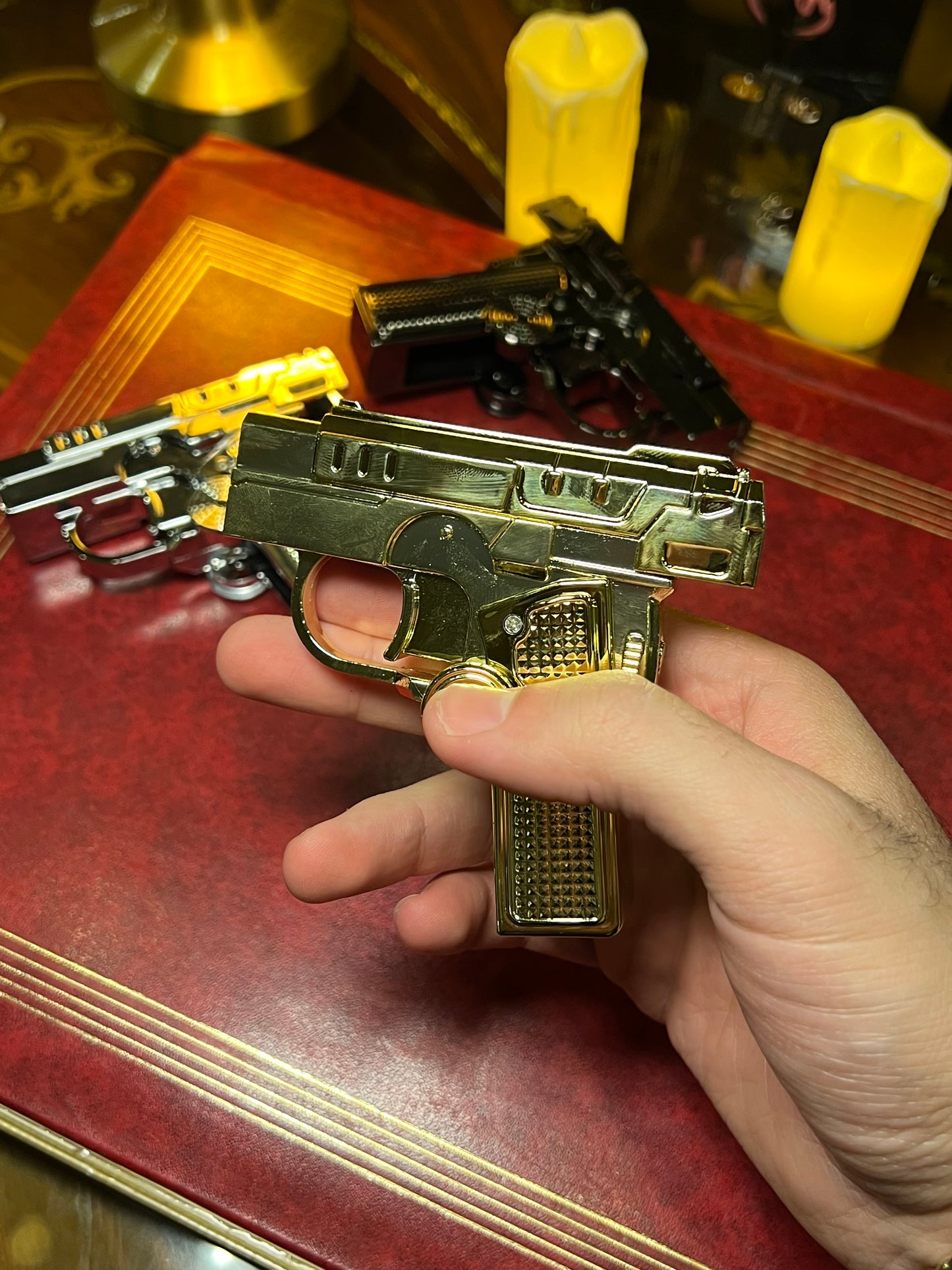 Gun spinning lighter