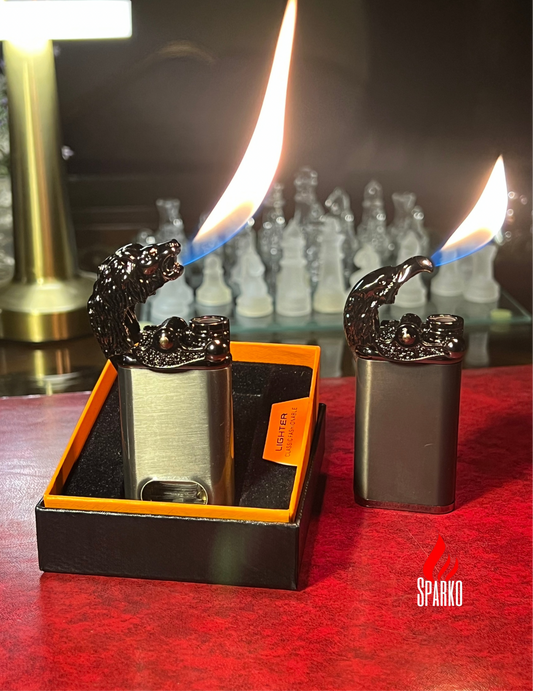 2x1 flame lighter lion style